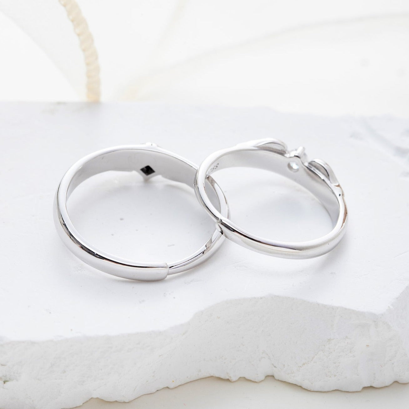 Sterling Silver Couple Ring | Sterling Silver Gift Ring | 999 Sterling Silver  Ring - Rings - Aliexpress