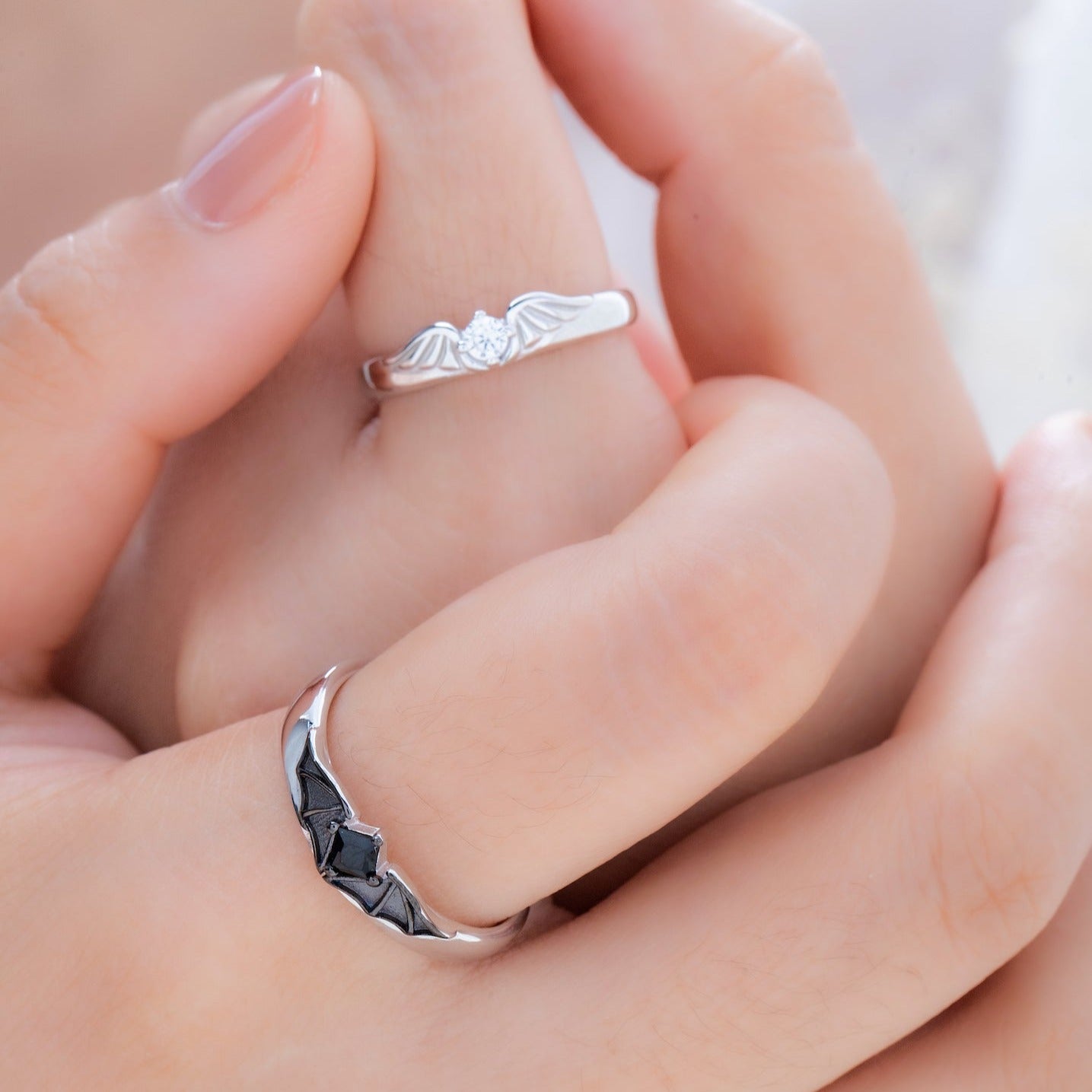 Silver Couple Rings Silver Gift for Anniversary – Zevrr