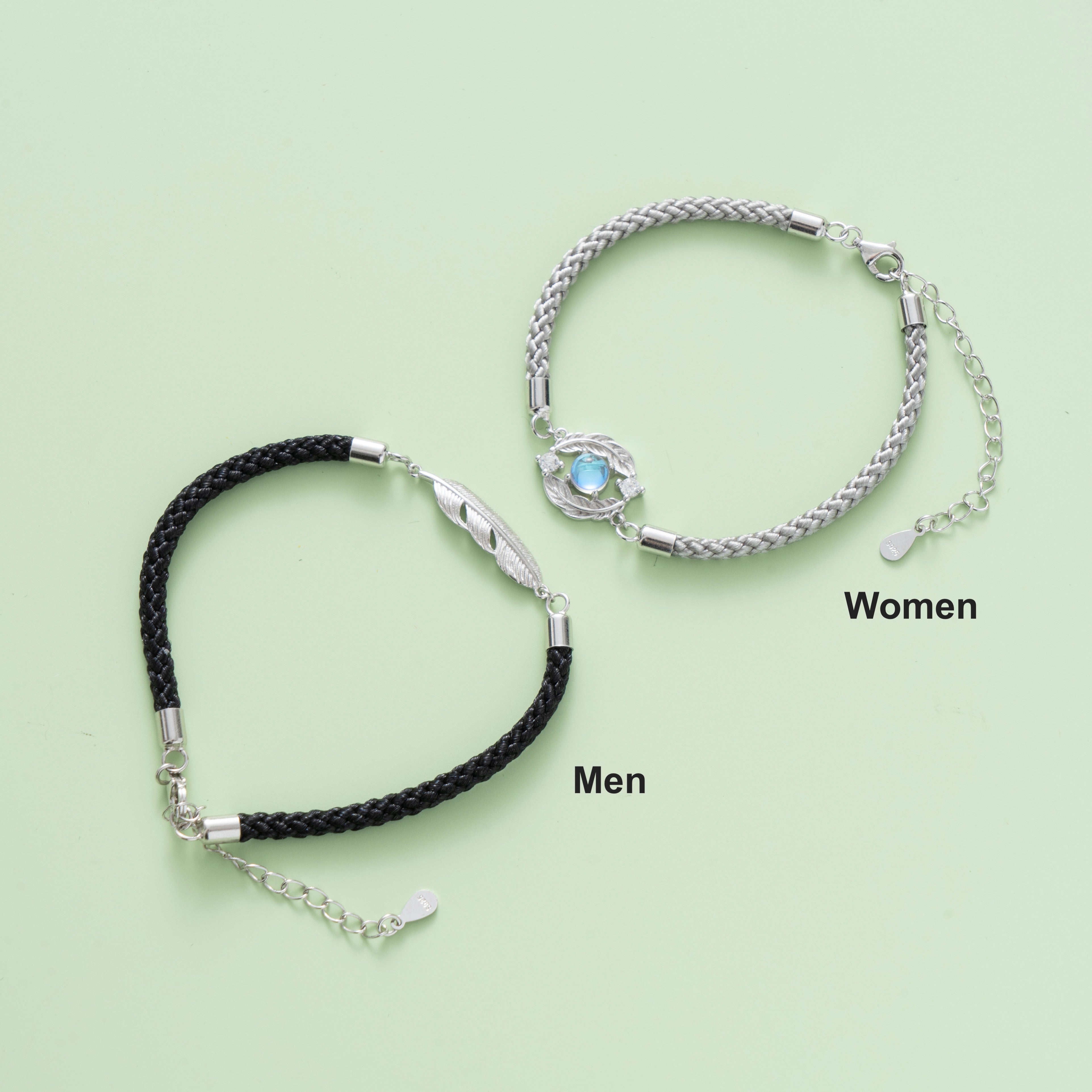 Amazon.com: Personalized Silver His & Hers ID Bracelet Set Custom Engraved  Free: Clothing, Shoes & Jewelry