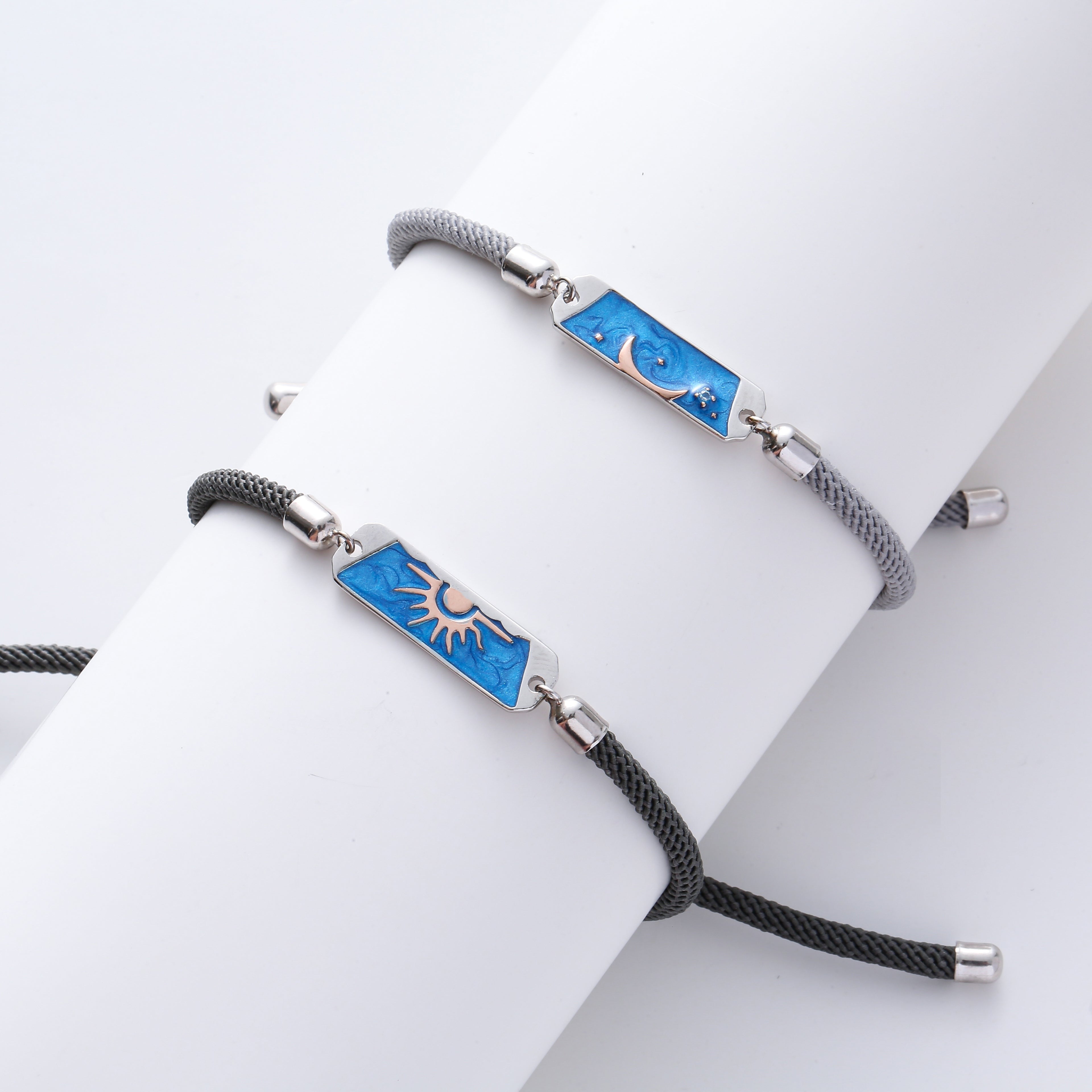 Personalised Silver Couples Bracelet Set - Etsy